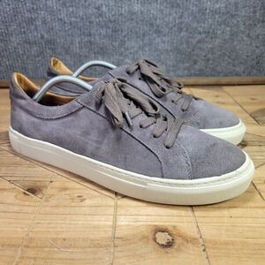 Beckett Simonon Reid Suede Low Top Shoes Mens SZ 10 EU 44 Gray Leather Sneakers